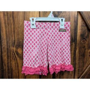 Matilda Jane The Adventure Begins Skipping Stones Pink Ruffle Shorties Sz 8 EUC